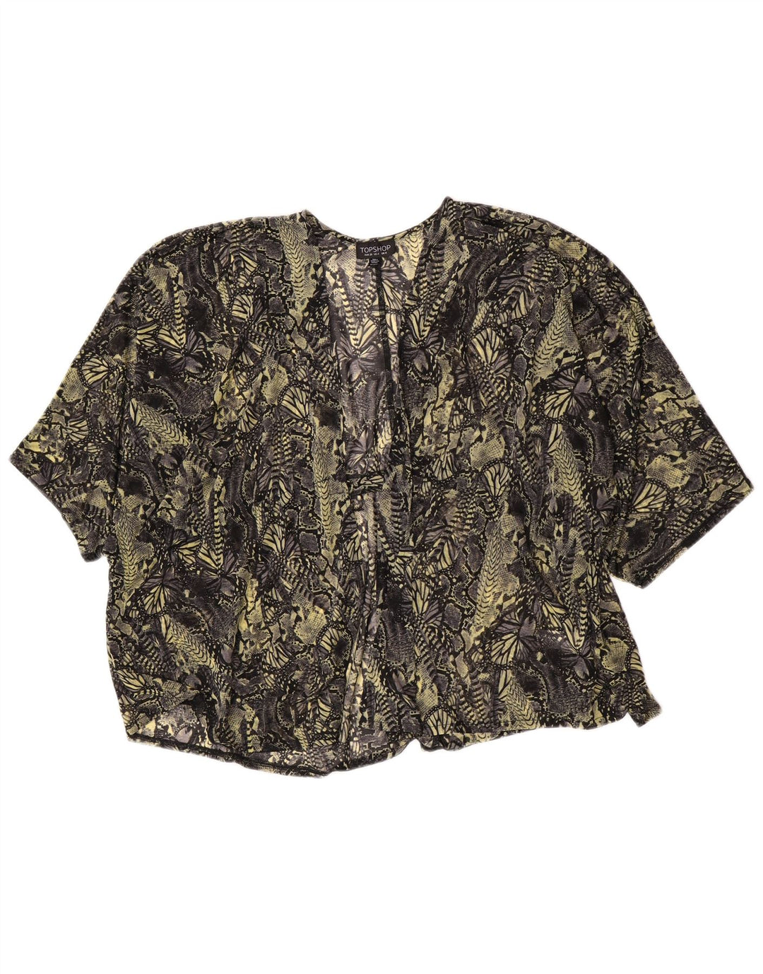 Topshop Topshop da donna con cardigan trasparente UK 8 piccolo multicolore