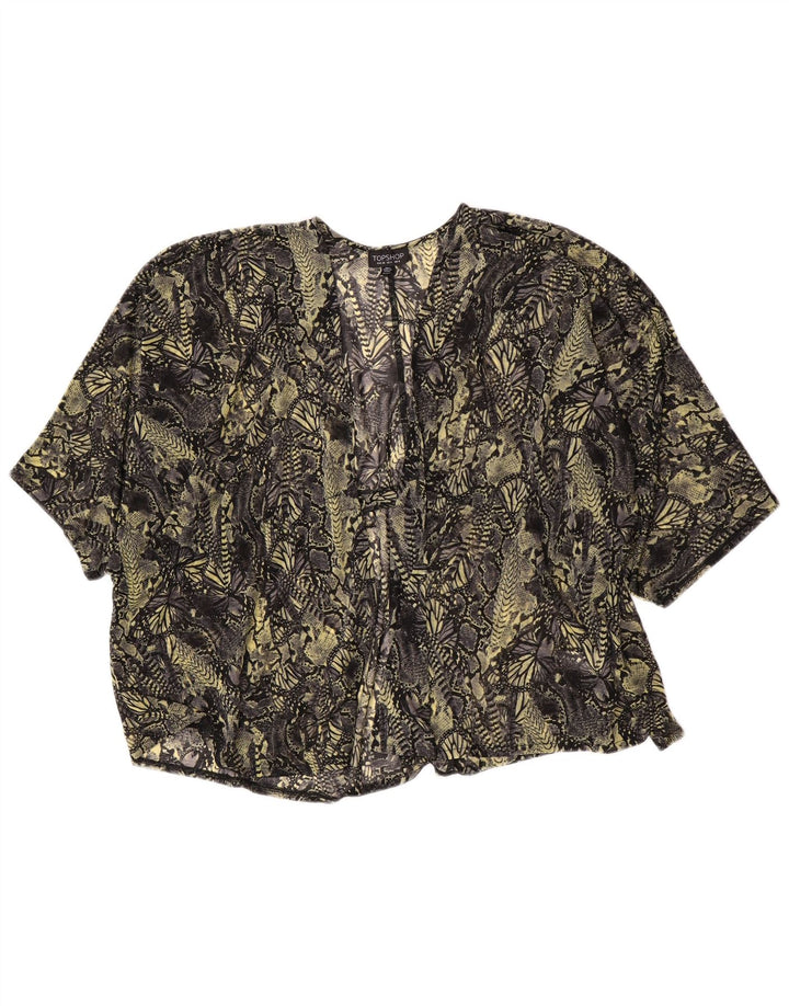 Topshop Topshop da donna con cardigan trasparente UK 8 piccolo multicolore