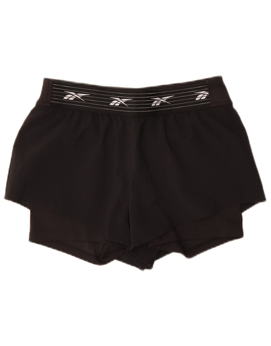 Pantaloncini sportivi Reebok da donna con grafica UK 12/14 Medium Nero Poliestere