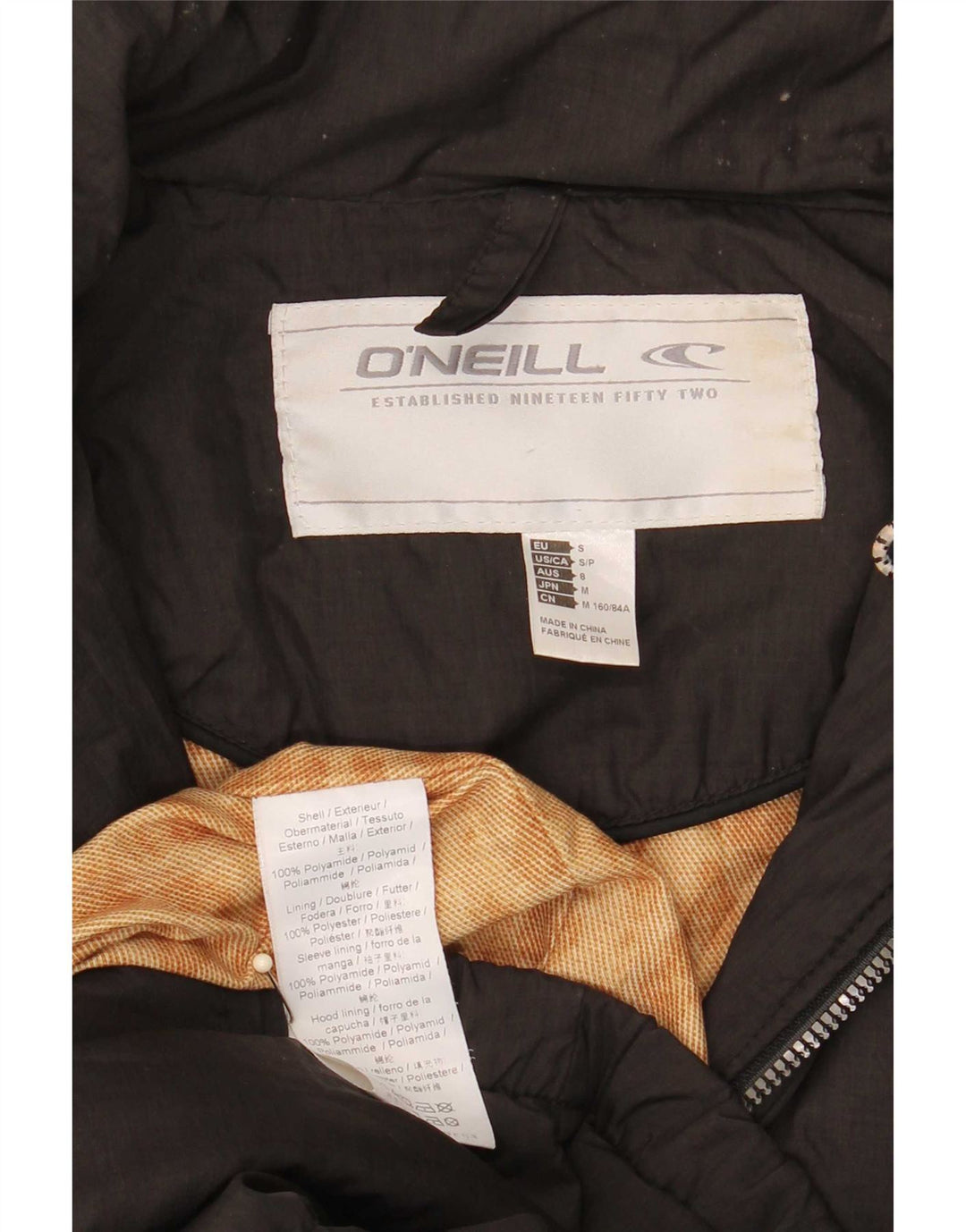 Cappotto imbottito con cappuccio da donna O'Neill UK 10 Small Nero in poliammide