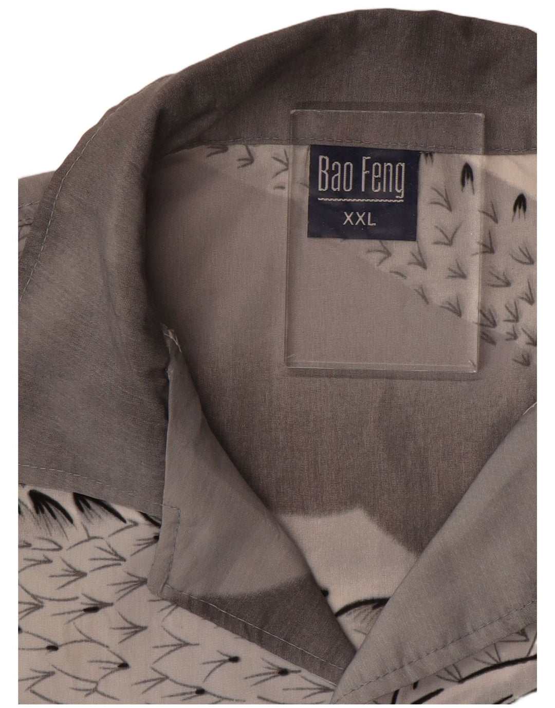 Camicia a maniche corte grafica da uomo VINTAGE 2XL Seta grigia