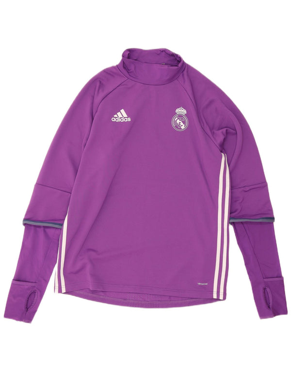 Adidas Uomo Climacool Top da corsa manica lunga grande poliestere viola