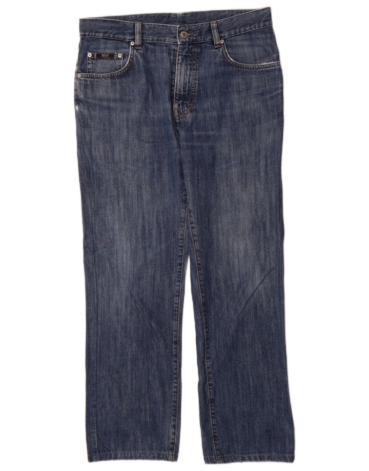 Jeans dritti da uomo Hugo Boss W32 L29 Blu