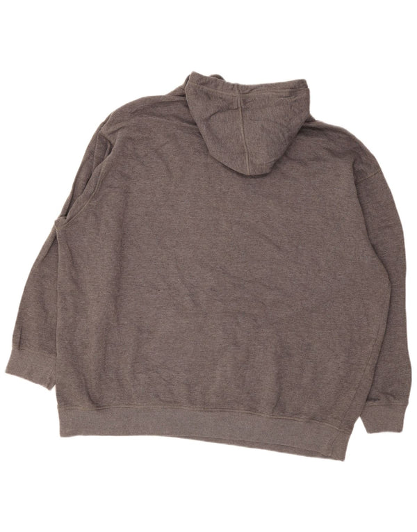 Felpa con cappuccio grafica da uomo Reebok 3XL in cotone grigio