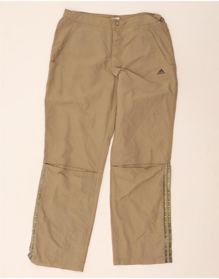 Pantaloni chino dritti da uomo Adidas medi W32 L29 beige poliammide
