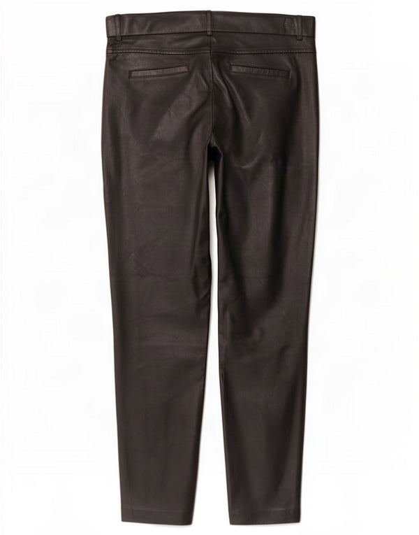 Pantaloni skinny da donna in ecopelle Zara XL W32 L28 poliestere nero