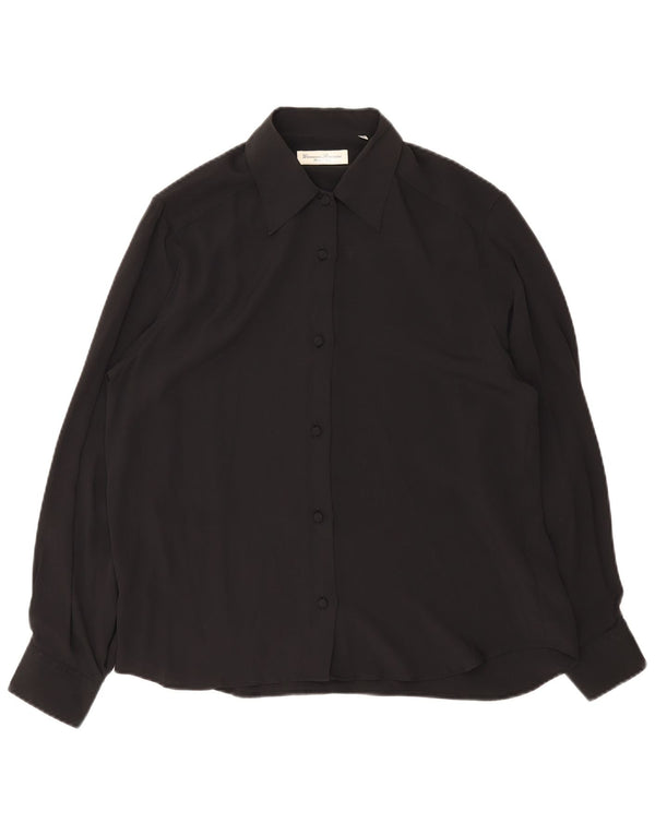 Camicetta da donna Giovanni Rosmini UK 14 seta media nera