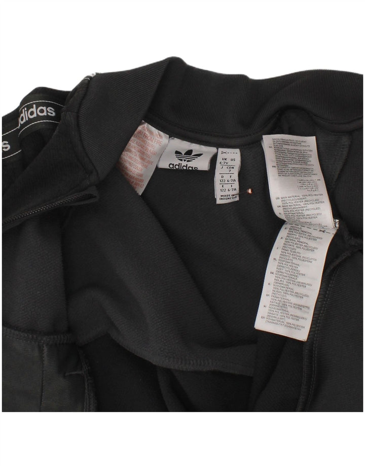 Giacca da ginnastica grafica ADIDAS per ragazzi 6-7 anni in poliestere grigio