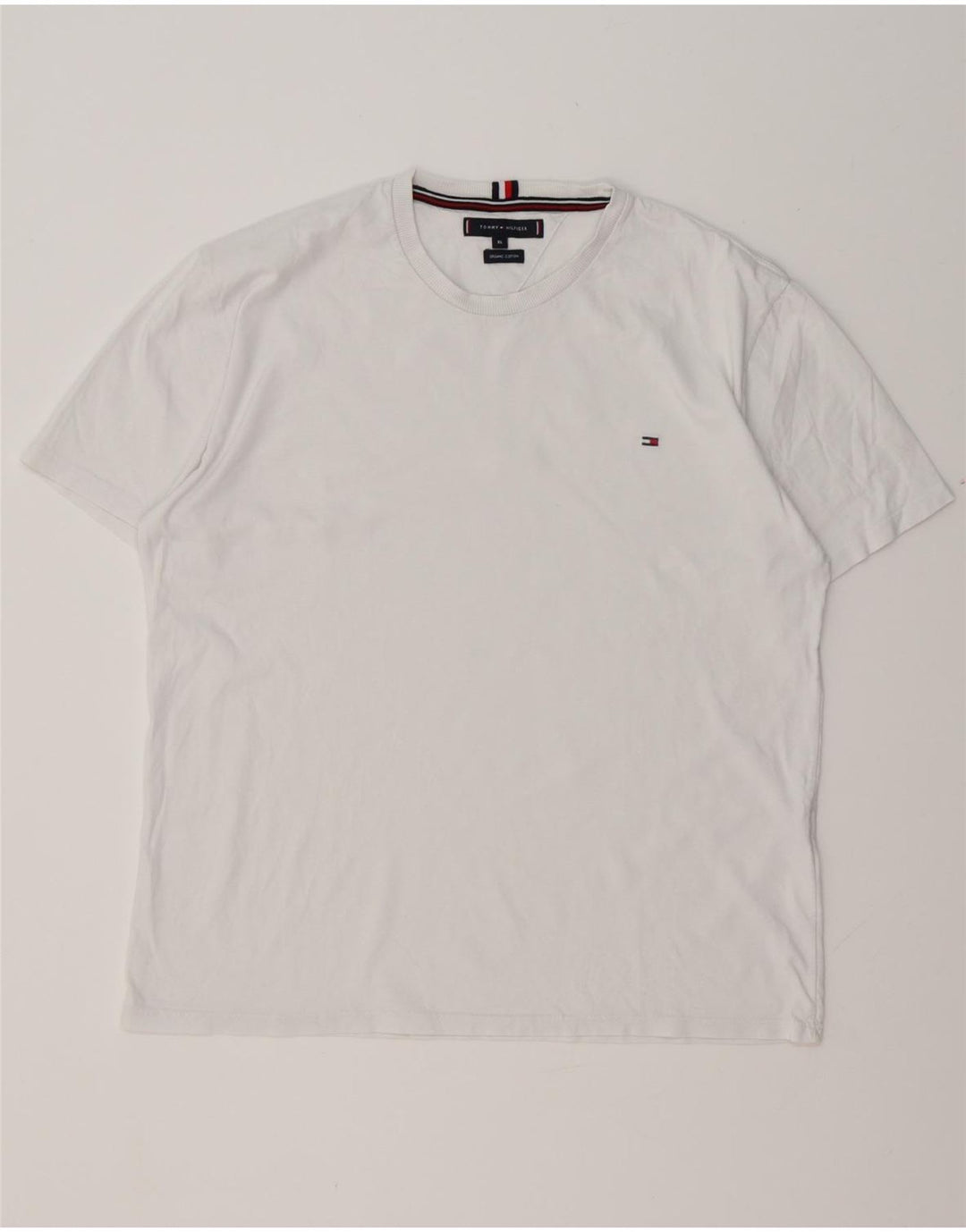 TOMMY HILFIGER T-shirt da donna Top UK 18 XL cotone bianco