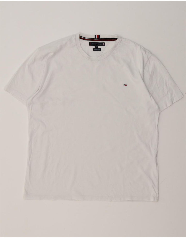 TOMMY HILFIGER T-shirt da donna Top UK 18 XL cotone bianco