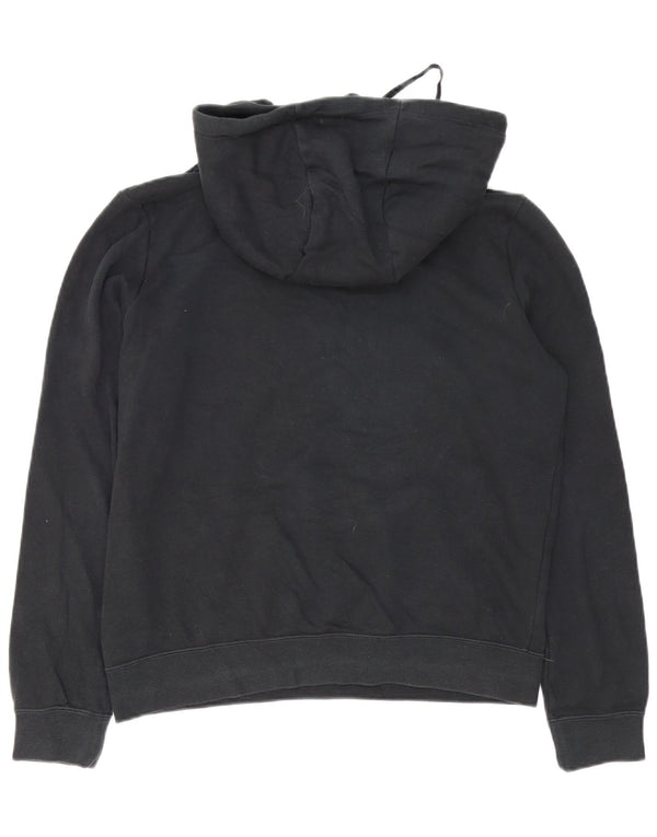 Felpa con cappuccio da uomo Nike, cotone medio nero