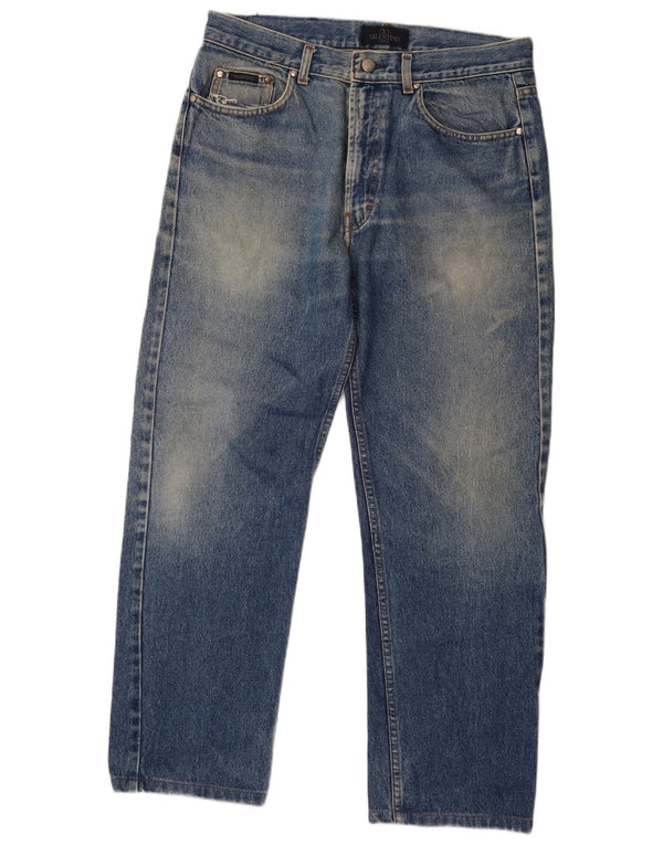 VALENTINO Jeans Dritti Uomo W34 L29 Cotone Blu