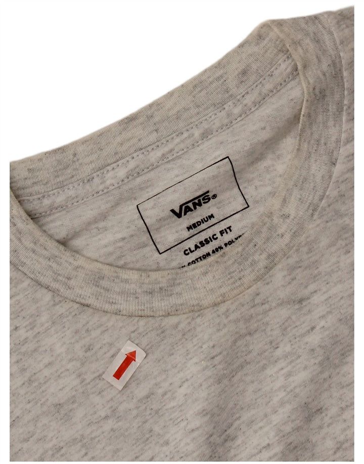 T-shirt da uomo Vans Classic Fit, top in cotone mélange grigio medio