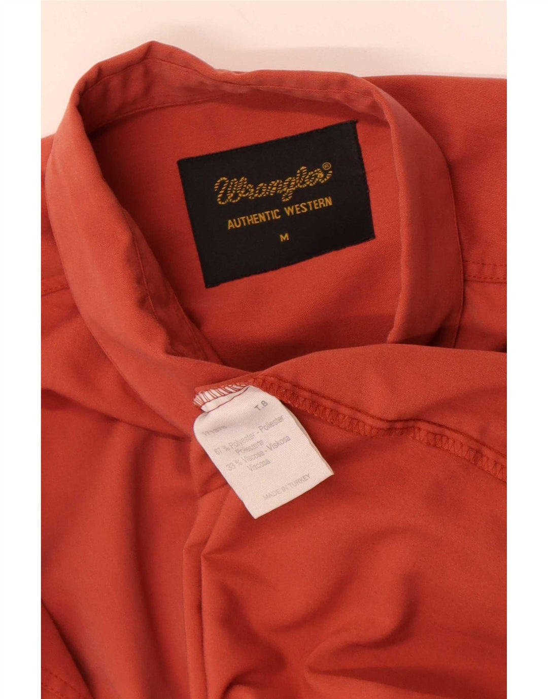 Camicia western da uomo Wrangler in poliestere rosso medio