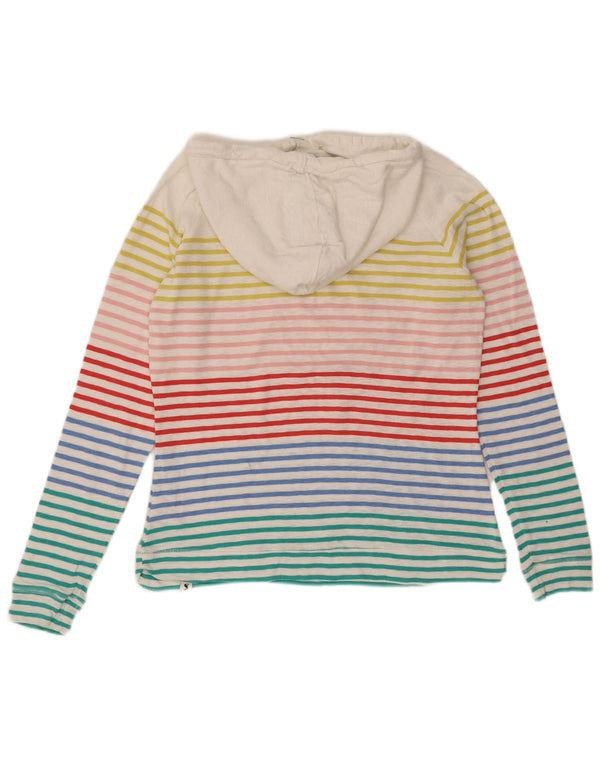 Felpa con cappuccio da donna Joules UK 14 Cotone a righe multicolore medio