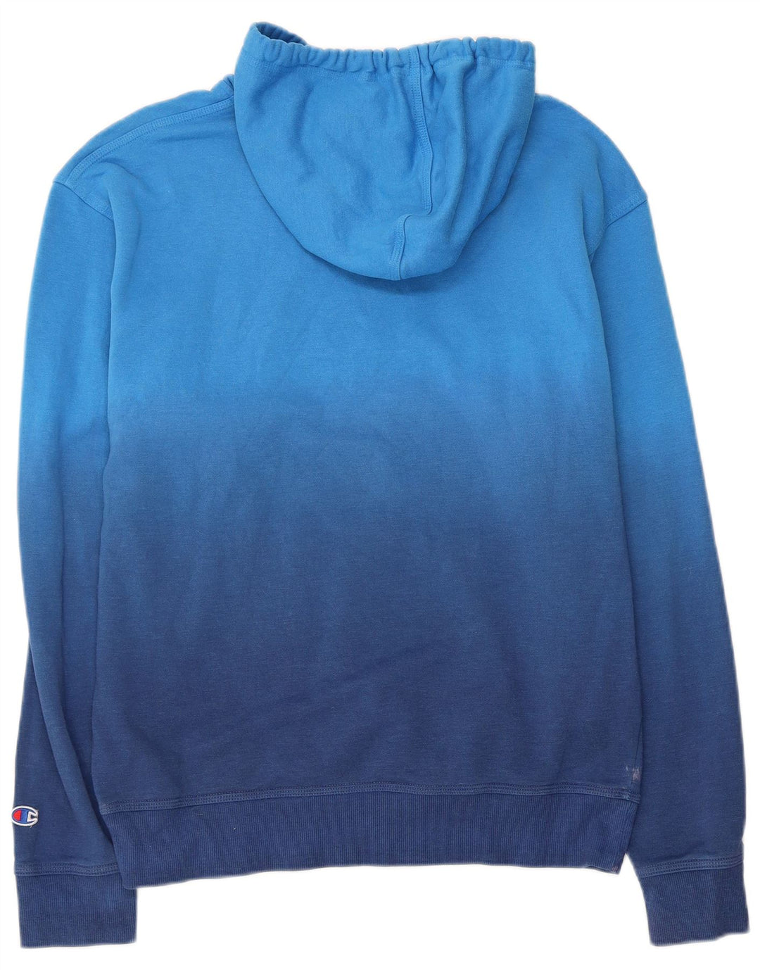Maglione con cappuccio da uomo CHAMPION in cotone color block blu medio