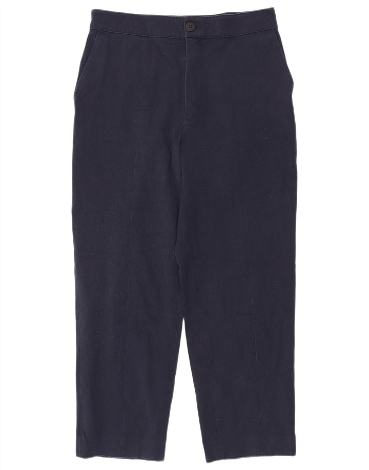 Pantaloni cropped da donna Massimo Dutti EU 40 Medium W30 L26 Blu navy