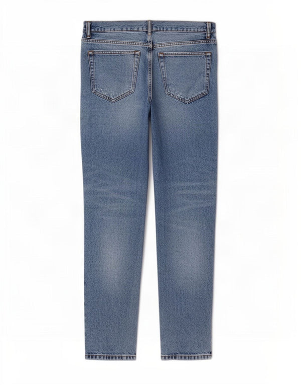 Jeans Zara da uomo affusolati effetto consumato EU 44 Large W34 L30 Blu
