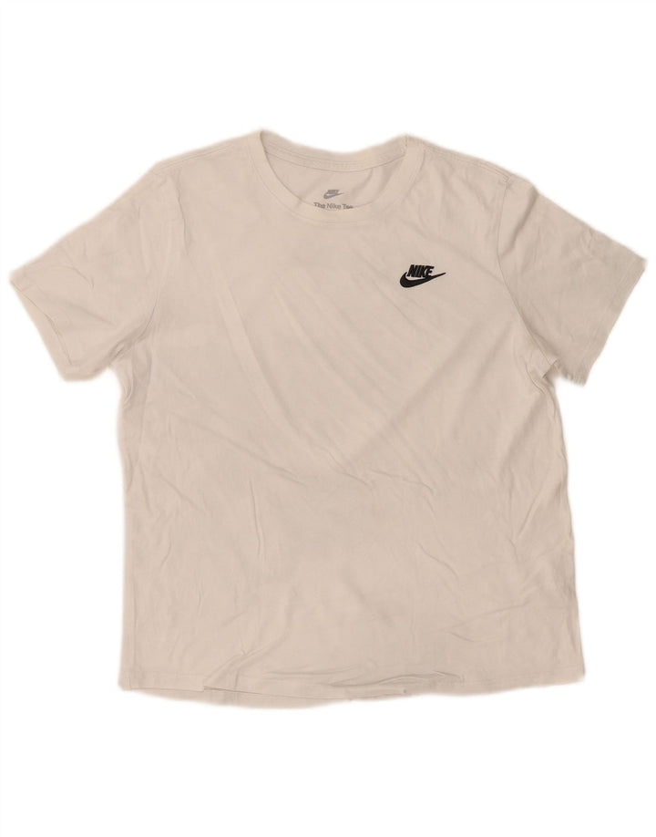 T-shirt da uomo Nike Top in cotone bianco medio