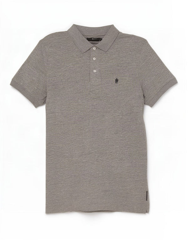 Polo da uomo French Connection grande in cotone grigio