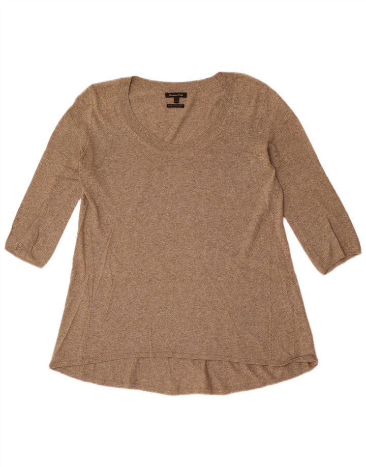 Maglia da donna Massimo Dutti manica 3/4 UK 10 piccola marrone