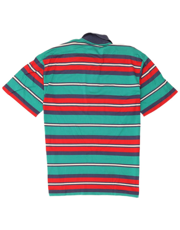 Polo da rugby vintage da uomo XL in cotone a righe multicolore