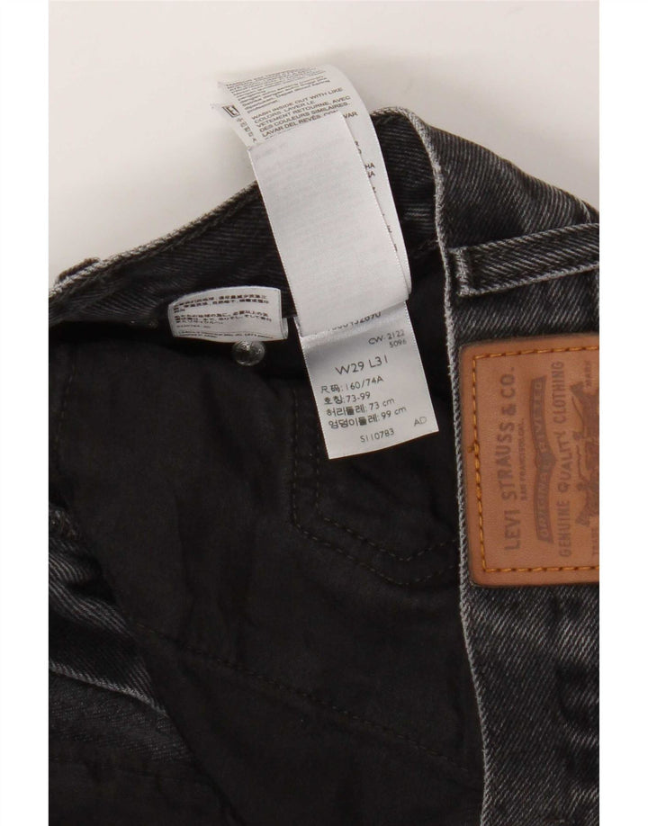 Jeans dritti Middy da donna Levi's W29 L31 cotone grigio