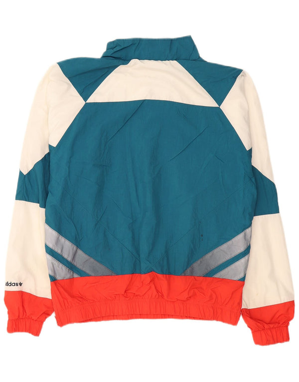 ADIDAS Giacca da uomo pullover da ginnastica piccola in nylon color block blu