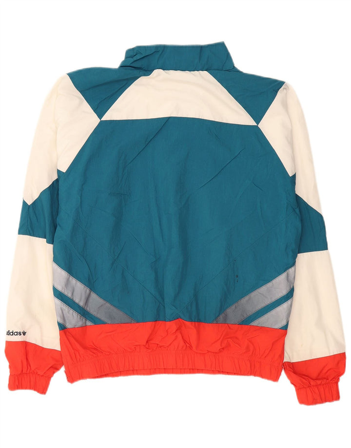 ADIDAS Giacca da uomo pullover da ginnastica piccola in nylon color block blu