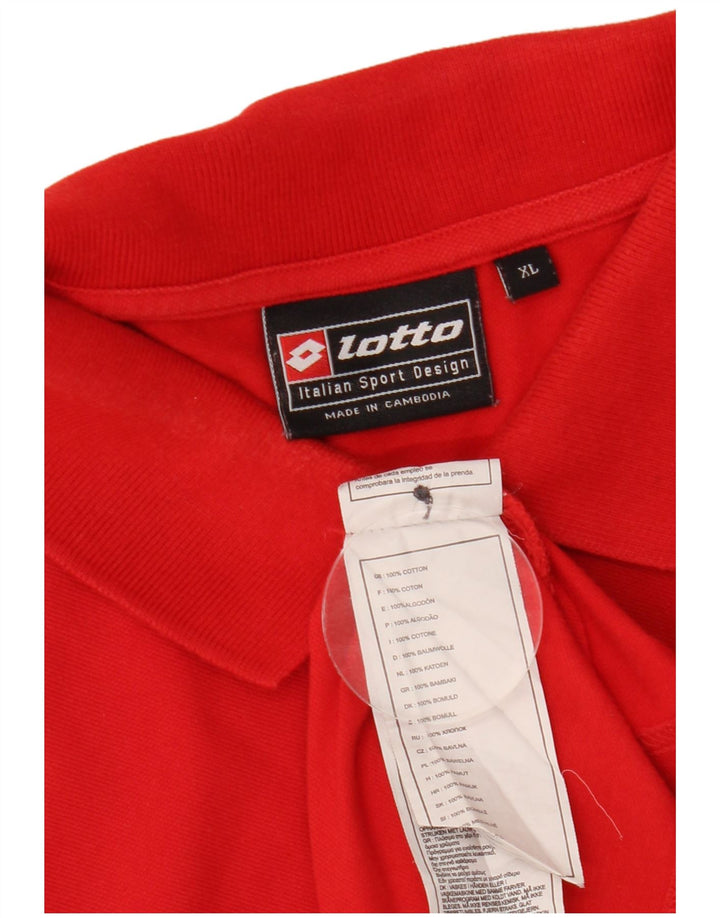 Polo da uomo Lotto XL in cotone rosso