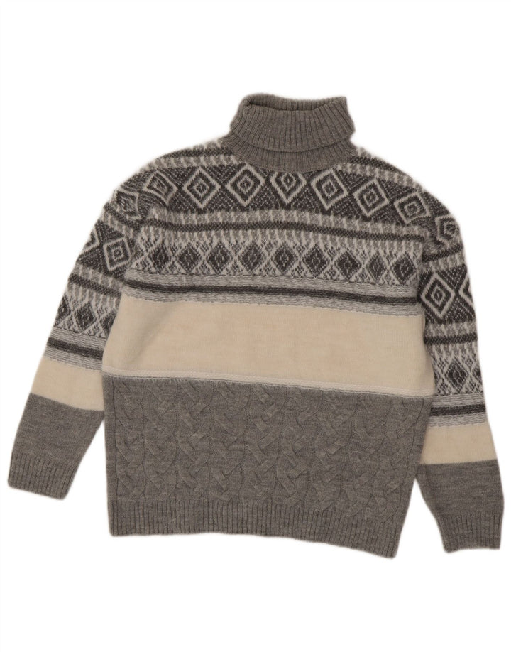 Maglione maglione a collo alto da donna Marks & Spencer UK 14 Grigio medio