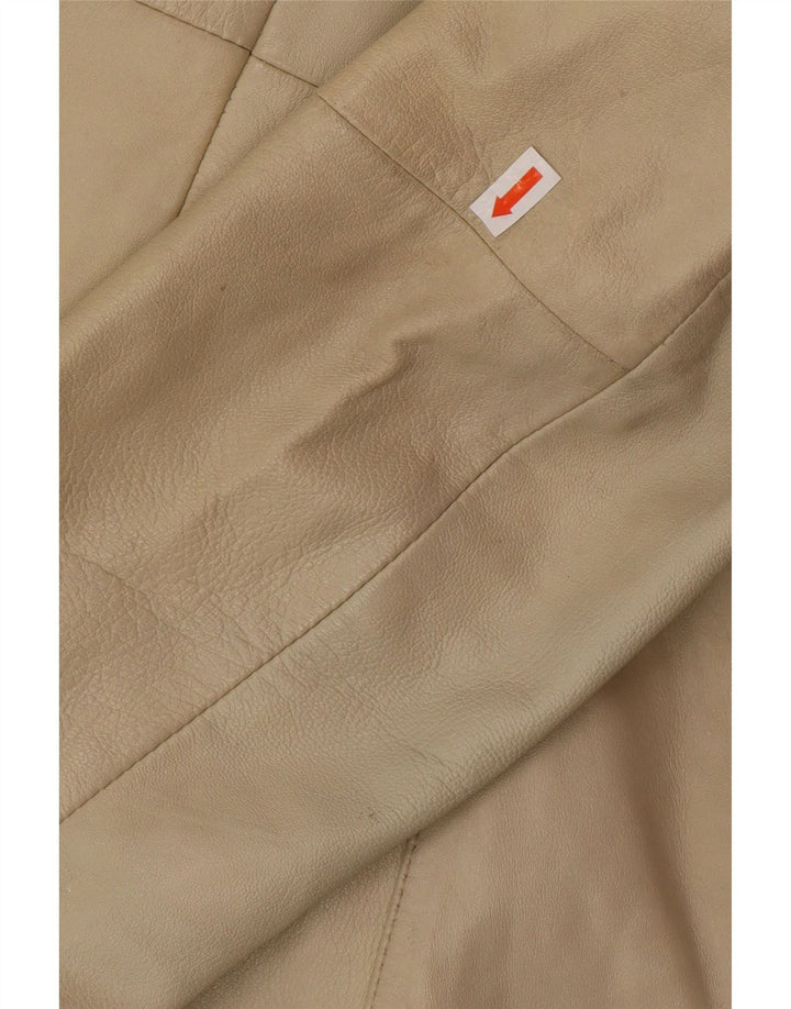 Cappotto in pelle da donna OLLY & CO UK 10 Piccolo in pelle beige