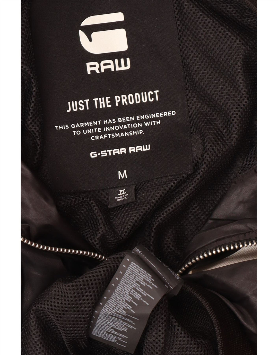 Giubbotto bomber grafico da uomo G-Star UK 38 medio nero poliammide