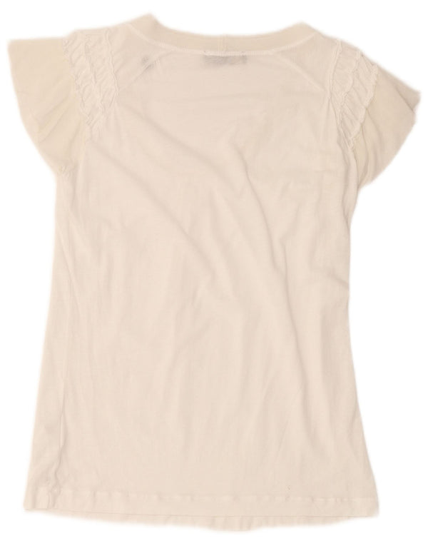 T-shirt donna Trussardi a maniche corte Regular UK 10 Small Lyocell bianco