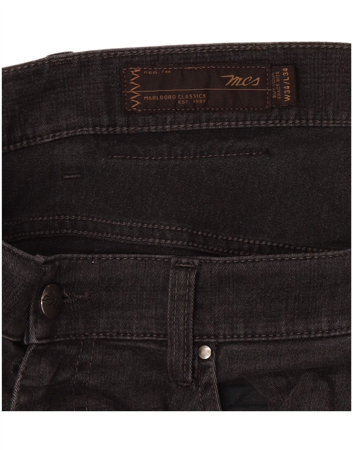 Pantaloni casual dritti da uomo Marlboro Classics W34 L30 Grigi