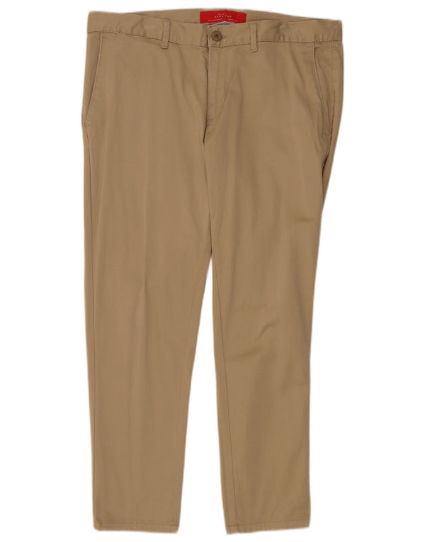 Pantaloni corti slim da uomo Zara EU 42 Large W32 L26 Cotone beige