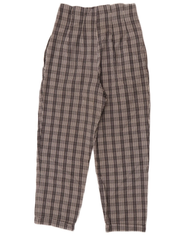 Topshop Pantaloni casual a vita alta Petite da donna UK 8 Small W24 L24 Grigio