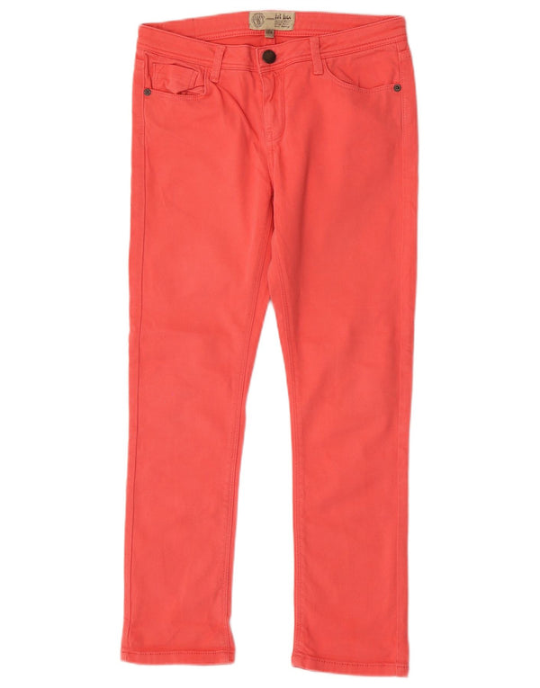 Fat Face Jeans slim da donna UK 10 Small W27 L27 Rosa Cotone