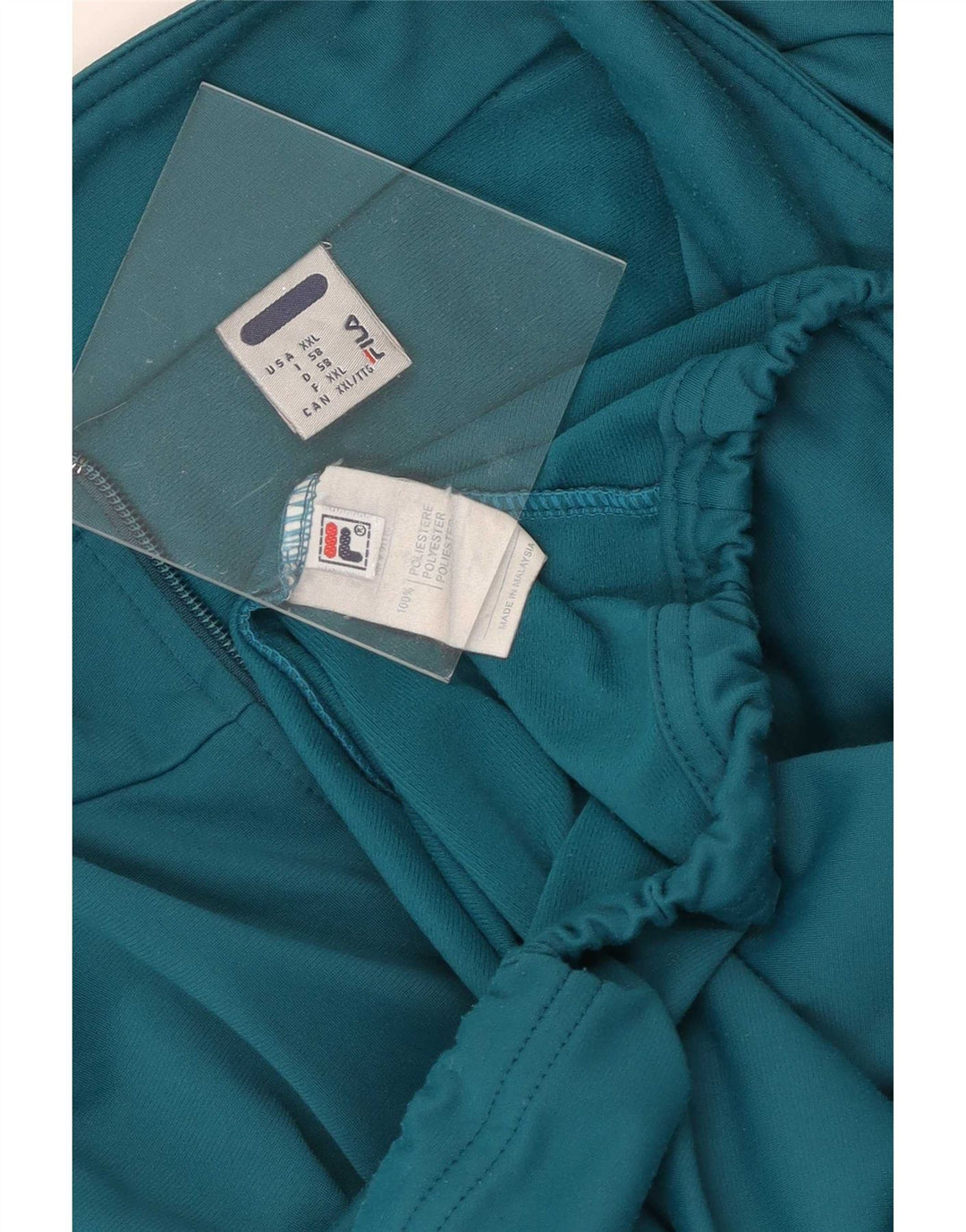 Giacca da ginnastica da uomo Fila 2XL Poliestere color block turchese
