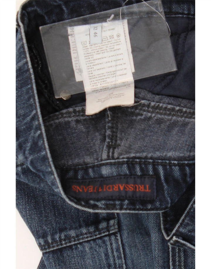 Jeans Slim Uomo Trussardi W32 L34 Blu Cotone