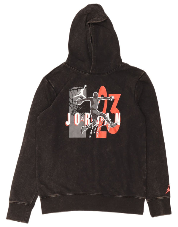 Felpa con cappuccio grafica Jordan da ragazzo 13-14 anni XL in cotone nero
