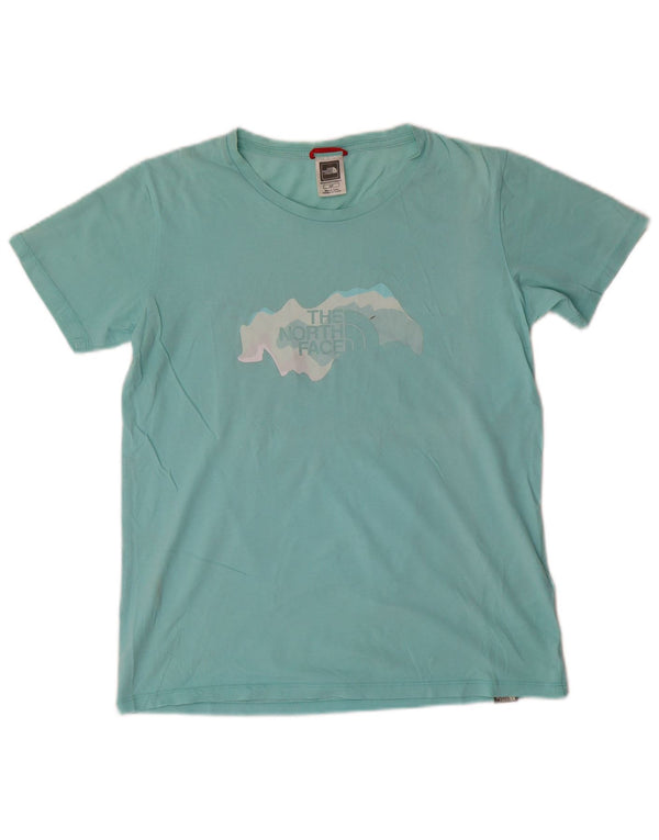 The North Face T-shirt grafica da donna Top UK 10 Small Turchese Cotone