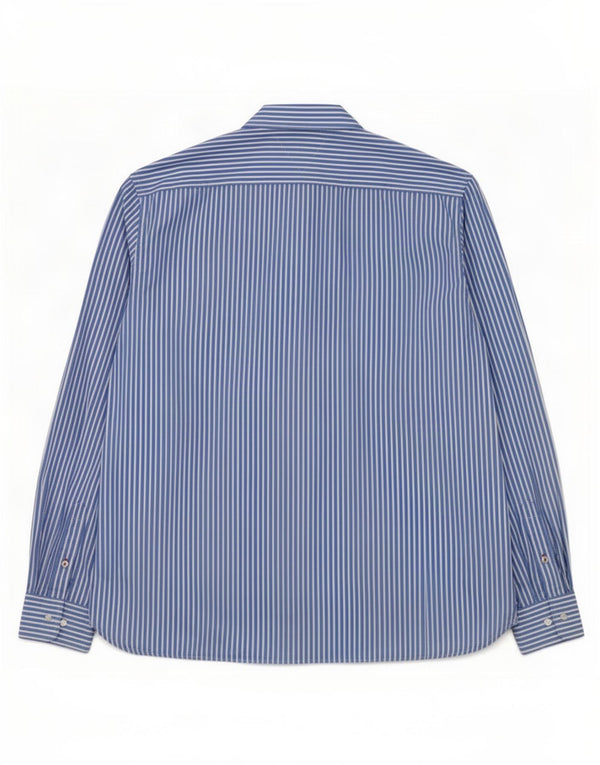 Camicia da uomo Tommy Hilfiger XL blu gessato in cotone