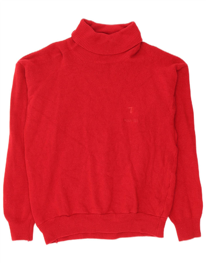Maglione maglione a collo alto da donna Trussardi UK 12 rosso medio