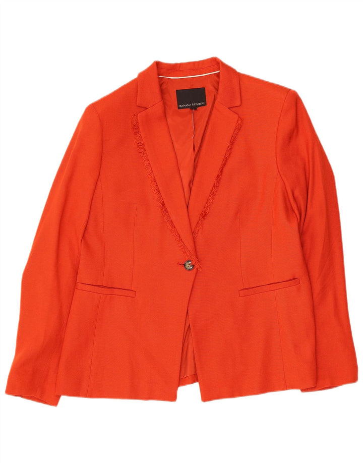 Giacca blazer da donna Petite a 1 bottone Banana Republic UK 10 piccola arancione