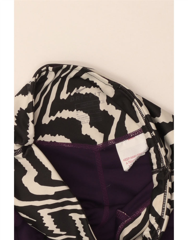 Leggings aderenti NIKE per ragazze 10-11 anni stampa animalier viola medio