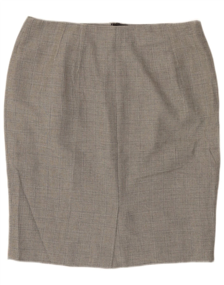 Gonna a tubino da donna Marks & Spencer UK 16 Large W36 Poliestere grigio
