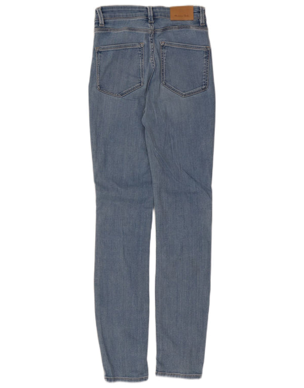 Jeans skinny a vita alta da donna Massimo Dutti EU 34 2XS W24 L29 Cotone blu