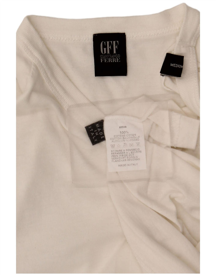 T-shirt grafica da uomo Gianfranco Ferre Top in cotone bianco medio