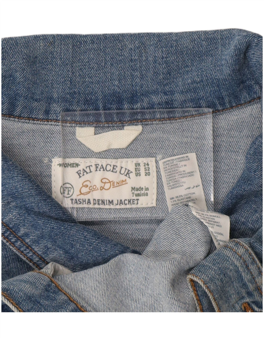 Giacca di jeans da donna Fat Face UK 24 4XL Cotone blu